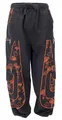 Produktbild: GURU SHOP Goahose, Herren Yoga Hose, Bequeme Freizeithose mit Pilzdruck - Schwarz/orange, Size:L