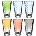 Produktbild: Leonardo Trinkglas optic 6Stk sortiert 300ml Pastell Becher Glas Bunt Geschenk