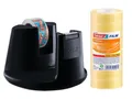 Produktbild: Tesa Tischabroller schwarz + 80 Rollen Tesafilm transp. 53827 57207 33mx19mm