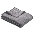 Produktbild: bugatti 3238 Kuscheldecke 150x200 cm, Wolldecke dunkelgrau, Tagesdecke aus pflegeleichter Baumwollmischung, kuschelig weich