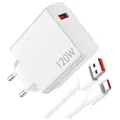 Produktbild: Xiaomi BHR9462EU 120W 6A USB-A Wandladegerät USB-C Kabel - Weiß