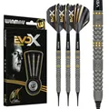 Produktbild: WINMAU – Michael Van Gerwen MvG - EvoX 18g Fass / 20g Volles Gewicht - Professional Weiche Spitze Darts-Set mit Dart Flüge und Schäfte