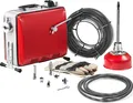 Produktbild: VEVOR Elektrische Rohrreinigungsmaschine, 390 W, 1400 U/min, Abflussreiniger, 12 m x 16 mm & 8 m x 9,5 mm Federkabel, 4,5 m x 16 mm flexible Feder, 6 Schneider, für Rohre mit 50–110 mm Durchmesser