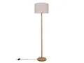 Produktbild: TRIO Leuchten LED Stehlampe, Dimmfunktion, LED wechselbar, Warmweiß, Holz-Lampe skandinavisch mit Stoff Lampenschirm für Ecke, Höhe 160cm
