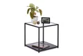 Produktbild: relaxdays Beistelltisch Glas mit 2 Ablage