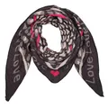 Produktbild: MIRROSI Dreieckstuch Damen – Kuscheliger Dreiecksschal 190x80 cm im Leo-Leopard Muster, Trendiges LEO-Design, Weich & Wärmend (Love is Love: Schwarz)