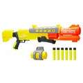 Produktbild: Nerf Fortnite Legendary TAC Blaster, Lackierung Gelbes Leuchten, 6-Dart Megatrommel, 6 Nerf AccuStrike Mega Darts