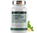 Produktbild: EXVital® Oregano- & Schwarzkümmelöl Komplex, 180 vegane Kapseln, 100 mg Oreganoöl & 1000 mg Schwarzkümmelöl pro Tag, 80% Carvacrol, hochdosiert & Ohne Zusätze