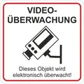 Produktbild: Aufkleber Videoüberwachung... 6,5 cm x 6,5 cm PVC-Folie