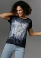 Produktbild: Aniston SELECTED Blusenshirt mit glänzendem Folienprint