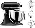 Produktbild: KitchenAid Küchenmaschine Artisan 5KSM125EBM, 300 W, 4,8 l Schüssel, matt schwarz