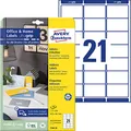 Produktbild: AVERY Zweckform Adressetiketten 7160-10 weiß 63,5 x 38,1 mm, 10 Blatt