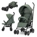 Produktbild: Lorelli Kinderwagen Ida, Reisebuggy, Baby Buggy klein zusammenklappbar, Leicht - nur 8,4 kg, kompakter Sportsitz bis 15kg, Kinderbuggy mit verstellbarer Rückenlehne und Fußstütze, 5-Punkt-Gurt, Grün