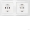 Produktbild: Berker 47208989 SCHUKO-Steckdosen-Kombination 2fach pwg
