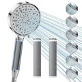 Produktbild: Cobbe Filter Duschkopf mit Schlauch, Handbrause mit 3 Carbon Duschfilter, Duschbrause mit 6 Strahlarten, Hochdruck Sparduschkopf mit Filter Gegen Kalk für Hartes Wasser, 99% des Chlors entfernen