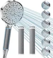 Produktbild: Cobbe Filter Duschkopf mit Schlauch, Handbrause mit 3 Carbon Duschfilter