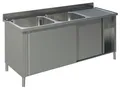 Produktbild: Spülschrank Mit Schiebetüren B 140Cm - Becken Links