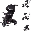 Produktbild: Chipolino Tricycle 4 in1 Smart Schiebestange Sitz drehbar Flaschenhalter Tablett dunkelgrau