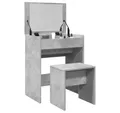 Produktbild: vidaXL Schminktisch Schminktisch mit Hocker Betongrau 60x40x113,5 cm