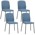 Produktbild: Albatros Esszimmerstühle 4er Set ENNA, blau - stapelbar, bequemer Polsterstuhl - Eleganter Küchenstuhl, Stuhl Esszimmer oder Esstisch Stuhl, Konferenzstuhl , Stückzahl:4, Farbe:Blau