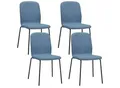 Produktbild: Albatros Esszimmerstühle 4er Set ENNA, blau - stapelbar, bequemer Polsterstuhl - Eleganter Küchenstuhl, Stuhl Esszimmer oder Esstisch Stuhl, Konferenzstuhl , Stückzahl:4, Farbe:Blau