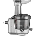 Produktbild: KitchenAid Entsafter Vorsatz 5KSM1JA, 16 x 24 x 29 cm, Kunststoff/Edelstahl, 1 l, mit Einfüllöffnung/ Einfülltablett/ Stopfer, transparent/grau