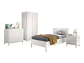 Produktbild: 58 aufm Kessel Jugendzimmer-Set Kinderzimmer Set Keely Kiefer weiß Bett Nachtkonsole Schrank Kommode, (inkl. Versand, Lieferung bis Verwendungsstelle), Komplettes Möbelset für Schlafkomfort und viel Stauraum