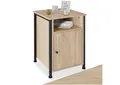 Produktbild: tectake Nachttisch Couchtisch mit höhenverstellbaren Kunststofffüßen, 40 x 42 x 60,5 cm (Beistelltisch Blackburn, 1-St., in Industrial Holz hell, Eiche Sonoma), Ablage, offenes Staufach, Staufach mit Magnettür und Einlegeboden