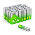 Produktbild: GP Batterien AAA 1,5V Super Alkaline Longlife mit Neuer G-TECH Technologie | Vorratspack 40 Stück Micro AAA Batterien