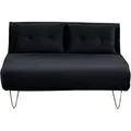 Produktbild: Schlafsofa 2-Sitzer VESTFOLD Samtstoff Schwarz