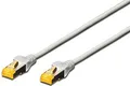 Produktbild: DIGITUS Patch-Kabel RJ-45 M M 10 m SFTP CAT 6a glatt halogenfrei mit Knickschutz grau (DK-1644-A-100)