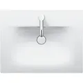 Produktbild: Duravit Viu Möbel-Waschtisch 23446300001 63x49cm, weiß WonderGliss, mit 1 Hahnloch, mit Überlauf, mit Hahnlochbank