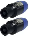 Produktbild: 2x Adam Hall 7871 - PA Lautsprecher Stecker 4 polig schraubbar, Speaker-Stecker Kabelstecker