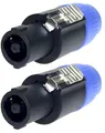Produktbild: 2 x SPKN Speaker Stecker 4-polig Kabelstecker für Lautsprecher PA Speakon female