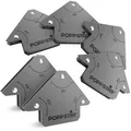 Produktbild: Poppstar Schweißmagnet (Schweißwinkel Haftkraft 11,3 kg - 45/90/135°), grau, 6 Stück