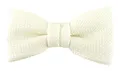 Produktbild: TigerTie Kleinkinder Baby Fliege Pique in creme gemustert, 100% Baumwolle, vorgebundene Schleife mit Sichtband - 20 bis 32 cm Halsumfang verstellbar + Aufbewahrungsbox