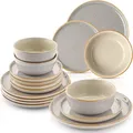 Produktbild: Sänger Tafelservice, Grau, Stein, 18-teilig, Rund, 27x6.6x27 cm, Essen & Trinken, Geschirr, Geschirr-Sets, Tafelservice