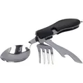 Produktbild: Tool Brothers Toolbrothers 4 in 1 Multifunktions - Besteck Set in schwarz aus Löffel, Messer, Gabel, Flaschenöffne (33571287)