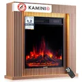 Produktbild: KAMINIO Elektrokamin Matti - Elektrischer Standkamin mit Heizung, 3D-Flammeneffekt, LED-Ambientelicht, Fernbedienung - 32 Zoll (Paneel)