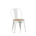 Produktbild: hjh OFFICE Bistrostuhl VANTAGGIO COMFORT W Stahl / Ulmenholz ohne Armlehnen