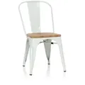 Produktbild: Stuhl Vantaggio Comfort W Metallic Weiß / Sitz Echtholz Hell Hjh Office