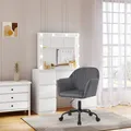 Produktbild: WOLTU Bürostuhl ergonomisch Schminkstuhl Drehstuhl höhenverstellbar Dunkelgrau