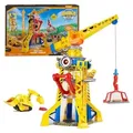 Produktbild: Für Vollansicht hier klicken Rubble & Crew, Bark Yard Crane Tower-Spielset mit Rubble-Actionfigur, Spielzeug-Planierraupe und Kinetic Build-It-Spielsand