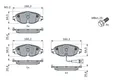 Produktbild: 1x BOSCH 0 986 494 660 Bremsbelagsatz Scheibenbremse für VW Audi Skoda Seat Cupr