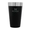 Produktbild: Stanley Adventure Stacking Bierkrug 473 ml - Edelstahl Thermobecher Hält 4 Stunden Kalt - BPA-Frei - Stapelbare Doppelwandiger, Vakuumisolierter Thermotasse - Spülmaschinenfest - Matte Black