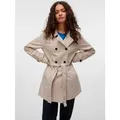 Produktbild: Vero Moda Trenchcoat VMCHELSEA OLIVIA TRENCHCOAT NOOS kurzer 2-Reiher mit abnehmbarem Bindegürtel beige S (36)