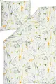 Produktbild: Estella Bettwäsche Melis Interlock-Jersey lindgrün-apricot-wollweiß Größe 1x 135x200 cm + 1x 40x80 cm