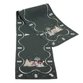 Produktbild: Tischläufer Tischdecke 35 x 170 cm Weihnachten Stickerei Mitteldecke Weihnachtsdeko Tisch Tannenbaum Schneemann Kirche Weihnachtstisch (Motiv Schneemann)