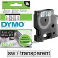 Produktbild: Dymo 40910 D1 9mm Schriftband s0720670 7m transp.