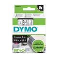 Produktbild: Original Dymo 40910 / S0720670 Schriftband 9mm/7m Schwarz auf Transparent